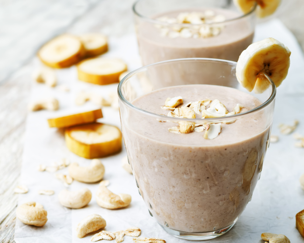 smoothie de banana com cacau