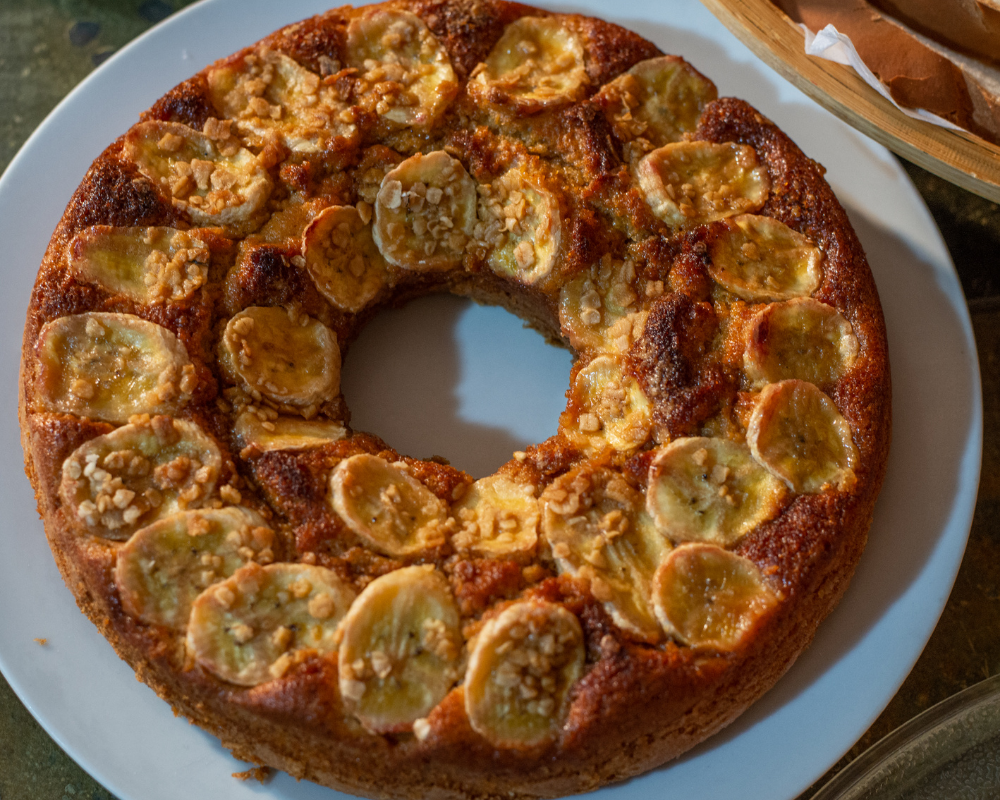 bolo de banana integral