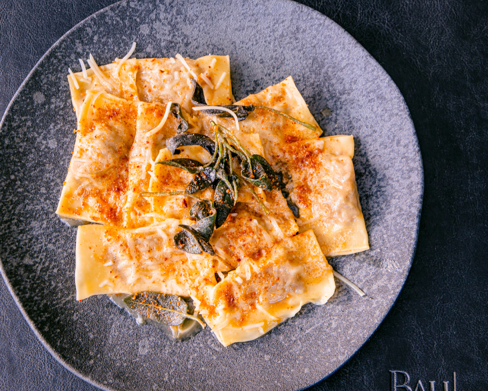 tortei de moranga e charque de Bagé desfiado - bah restaurante