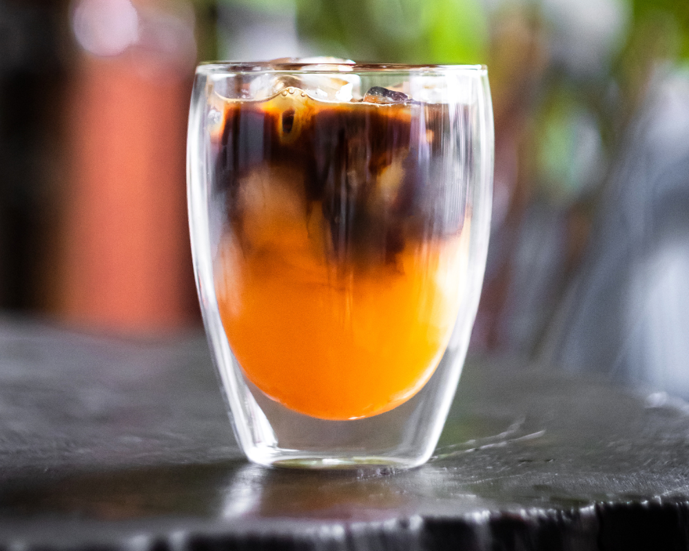 café espresso com laranja